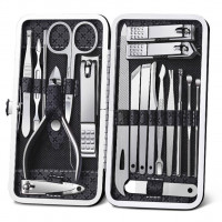 instruments-outils-ensemble-de-pedicure-coupe-ongles-19-pieces-avec-ciseaux-pince-a-epiler-manucure-algerie