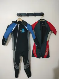 Tenues de plongée  SEAC semi-étanches et palmes de nage pour adolescents et jeunes adultes (hommes)