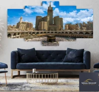 لوحة زخرفية عصرية من الزجاج لوحة إسلامية Cadre Décoratif Moderne En Verre 5 Pies Tableau islamic