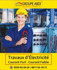 Groupe Abdi pour tout vos travaux électriques courant fort et courant faible 