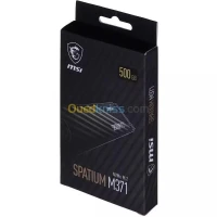 MSI SPATIUM M371 500Go - SSD NVMe M.2 Gen3x4 - 2000 Mos - 480TBW - NAND 3D - BLACK