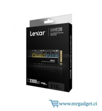 LEXAR NM620 512Go - SSD M.2 - Disque Dur interne - NVMe - jusqu'à 3500 Mos