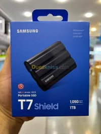 SAMSUNG SSD PORTABLE T7 SHIELD 1TO - DISQUE DURE EXTERNE - TYPE C- 1050 MOS - ETANCHE - BLACK