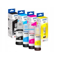 BOUTEILLES D'ENCRE EPSON 101 ECOTANK - BLACK - CYAN - MAGENTA - YELLOW - ORIGINALE