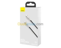 Baseus Type-C to Type-C  Cable 2M Cafule Series Metal Fast chargeData 100W - Noir-Blanc