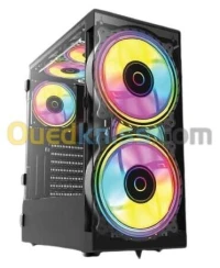 VORTEX TORNADO - BOÎTIER MOYEN TOUR ATX - VERRE TREMPÉ - SUPPORT 360 MM - AIRFLOW OPTIMISÉ - BLACK
