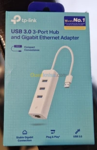 TP-LINK UE330 ADAPTATEUR USB TO ETHERNET GIGABIT - 3 HUB PORTS USB 3.0 - PLUS & PLAY - BLANC