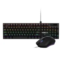 GAMDIAS HERMES E6 - COMBO CLAVIER MÉCANIQUE + SOURIS GAMING - RGB - USB - FILAIRE - 6400 DPI - NOIR
