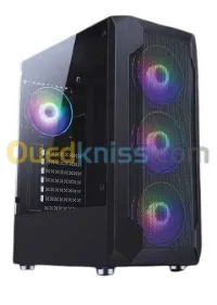 VORTEX SIROCCO - BOÎTIER MOYEN TOUR ATX - VERRE TREMPÉ - 360 mm - 4 FANS ARGB - AIRFLOW - BLACK