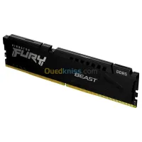 KINGSTON FURY BEAST - 16GO DDR5 - 1 BARRETTE 16GO - 5200MHZ CL36 - XMP 3.0 - AMDINTEL - BLACK
