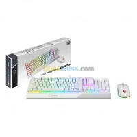 MSI VIGOR GK30 COMBO LIGHT RGB - PACK CLAVIER AZERTY - SOURIS CLUTCH GM11 - GAMING - FILAIRE - WHITE