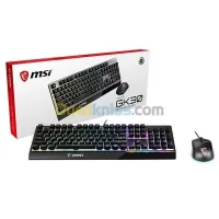 MSI VIGOR GK30 COMBO LIGHT RGB - PACK CLAVIER AZERTY - SOURIS CLUTCH GM11 - GAMING PLEINE - FILAIRE