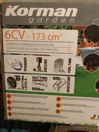 Tondeuse à gazon thermique autotracté essence marque KORMAN 6CV  جزازة العشب  تعمل بالبنزين