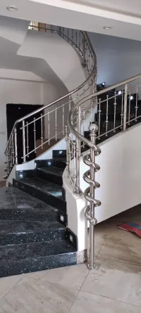 Rampe d'escalier en inox 