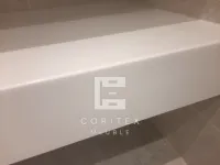 Lavabo en corian DuPont blanc sur mesure