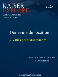 Cherche location Villa Alger El biar