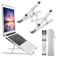 Support Laptop, Tablette Réglable Pliable Aluminium 