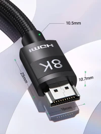 UGREEN Câble HDMI 2.1 ((8K 60Hz) (4K 120Hz) UHD 48 Gbps Dolby Vision PS5 PS4 Pro Xbox One X PC HDTV