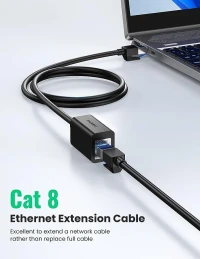 UGREEN Câble Extension LAN Ethernet CAT8 Cuivre Pur (1M) SuperSpeed 40 Gbps RJ45 mâle vers femelle  