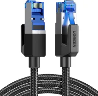 UGREEN CAT8 Ethernet Câble (15 Mètres) 40gbps 2000MHz Réseau Coton Tressé Internet Lan Cordon