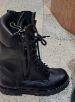 bottes-chaussure-rangers-sapeurs-pompiers-cuir-noir-bouira-algerie