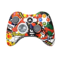 Manette xbox 360 avec fil Blanc avec Motif 