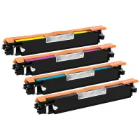 PACK 4 Toner Compatible INKWELL CE310A / CE311A / CE312A / CE313A Noir et Couleurs Qualité Premium 