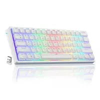 CLAVIER MAGMA FIORA F61 WHITE 60% MECANIQUE RED SWITCH RGB WIRELESS +BLUETOOTH