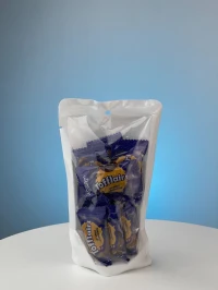 أكياس دوي باك بدون سحاب غلق لون شفاف / أبيض Sac Doypack sans zip couleur Transparent/Blanc