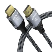 Câble HDMI 2.1 Ultra HD 8K @60Hz, 4K @120 Hz , 48 Gbps, EARC, HDCP, VRR HDR 10, Pour TV 3D (2m)