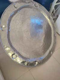 4 Plateaux très ancien sculptés (94cm de diamètre?