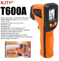 Thermomètre  laser numérique infrarouge sans contact T600A : - 50 C   A  600 C