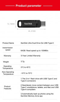 flash-disque-الأصلي-يتكلم-sandisk-otg-usb31-type-c-64gb-mini-u-150-ms-baton-de-memoire-sddd3-metal-bab-ezzouar-bordj-el-kiffan-alger-algerie