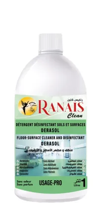 NETTOYANT ET DESINFECTANT SOLS-SURFACES DERASOL/منظف ومطهر متعدد الأسطح