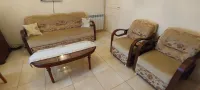 Salon 5 place tissu convertible