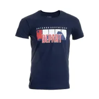 T-SHIRT HOMME DEPART  BLEU MARINE 100% COTON PRINT