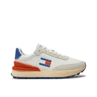 BASKETS TOMMY JEANS TJM TECHNICAL RUNNER BLANC BLEU