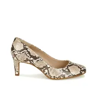 ESCARPINS ANDRÉ FEMME POMARA CUIR BEIGE SNAKE