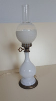 antiquites-collections-lampe-a-petrole-electrifiee-style-napoleon-iii-en-opaline-et-laiton-fin-xixe-staoueli-alger-algerie