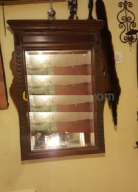Miroir bois noyé patiné 