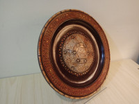 antiquites-collections-tres-jolie-assiette-decoratif-en-bois-et-nacre-staoueli-alger-algerie