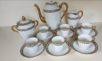 Service à thé et café vintage en porcelaine pour Chabrol et Poirier, Limoges France 1915 