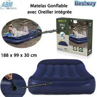 Matelas Gonflable avec Oreiller intégrée 188x99x30cm _Bestway