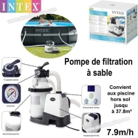 Pompe de filtration à Sable pour piscine _ Intex