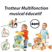 Trotteur Multifonction musical éducatif 4en1