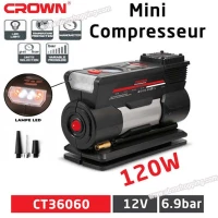 Mini Compresseur d'air  gonfleur de pneu 120W _Crown (F) 