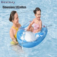 Bateau bouée ponton gonflable dauphin102x69cm | Bestway