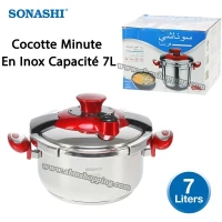  GRANTIE produit 2 ans Cocotte Minute en Inox capacité 7L | SONASHI