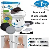 Râpe à Pied et anti Callosités avec Aspirateur Intégré Pieds et Mains PEDI VAC