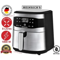 Friteuse sans Huile Heinrich's 8L - 8 programe - LED 1800W Germany Air Frayer القلاية الهوائية 